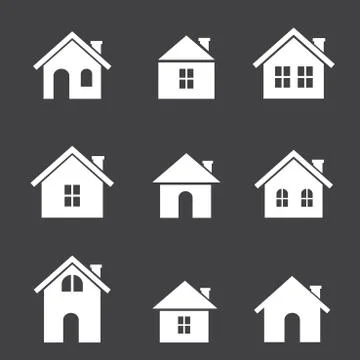 House icon set Stock Illustration