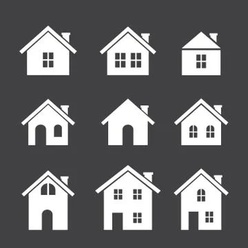 House icon set Stock Illustration