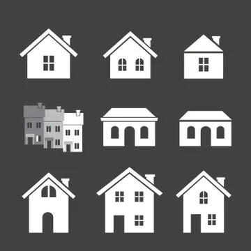 House icon set Stock Illustration