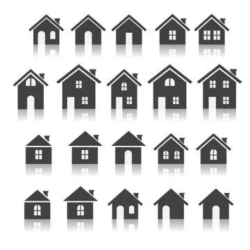 House icon set Stock Illustration
