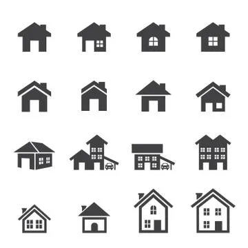 House icon set Stock Illustration