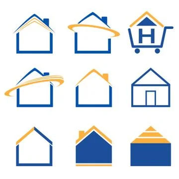 House icon set Stock Illustration