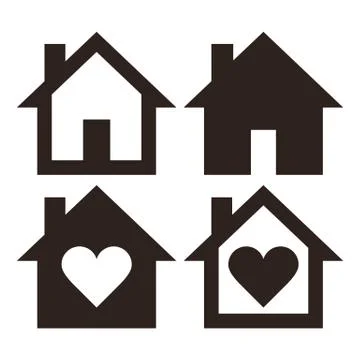 House icon set Stock Illustration