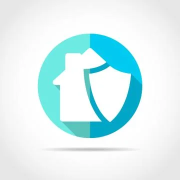 House icon with a shield symbol. Vector illustration. Stock Illustration