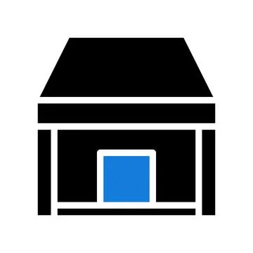 House icon solid blue black イラスト素材