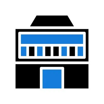 House icon solid blue black イラスト素材