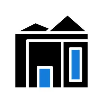 House icon solid blue black イラスト素材