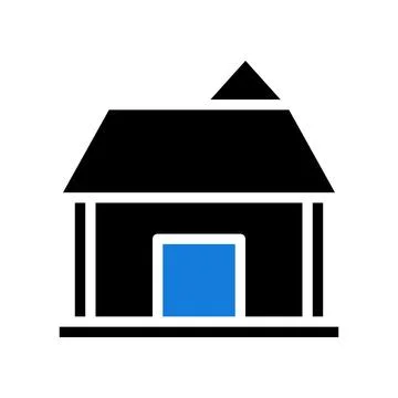 House icon solid blue black イラスト素材