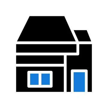 House icon solid blue black イラスト素材