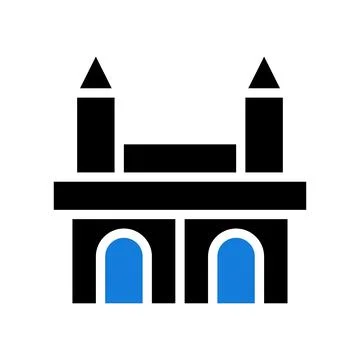 House icon solid blue black イラスト素材