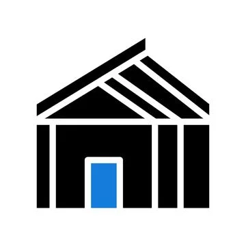 House icon solid blue black 스톡 일러스트