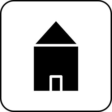House icon solid border black イラスト素材