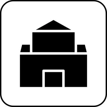 House icon solid border black イラスト素材