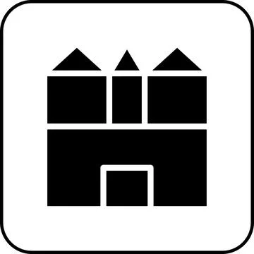 House icon solid border black イラスト素材
