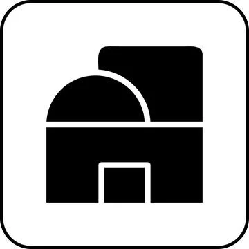 House icon solid border black 스톡 일러스트