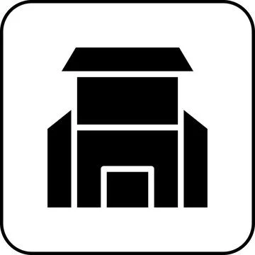 House icon solid border black イラスト素材