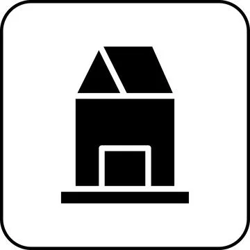 House icon solid border black 스톡 일러스트