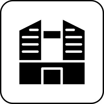 House icon solid border black イラスト素材