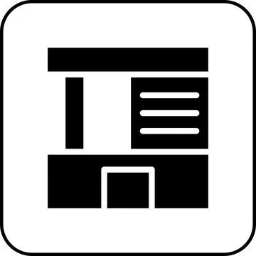 House icon solid border black 스톡 일러스트