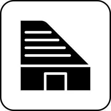 House icon solid border black イラスト素材