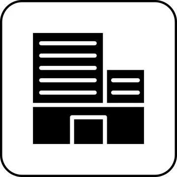 House icon solid border black 스톡 일러스트