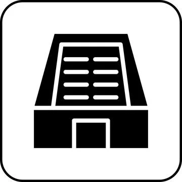 House icon solid border black Stock Illustration