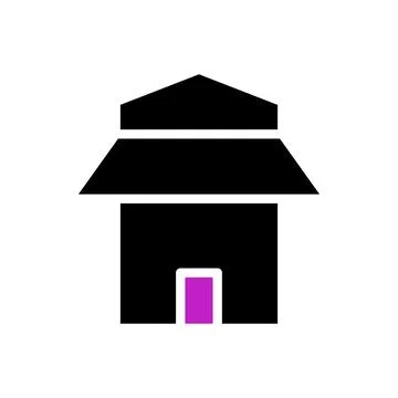 House icon solid purple black イラスト素材