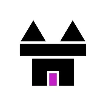 House icon solid purple black イラスト素材