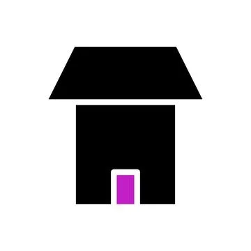 House icon solid purple black Stock Illustration
