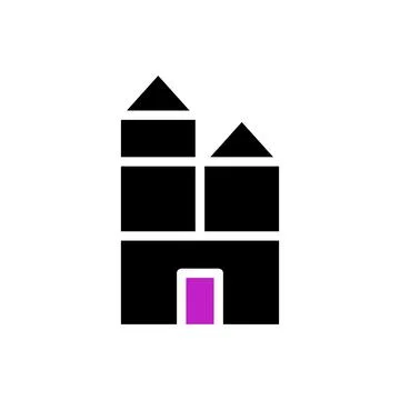 House icon solid purple black イラスト素材