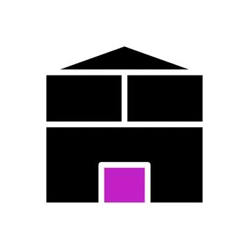 House icon solid purple black 스톡 일러스트