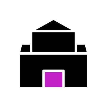 House icon solid purple black Stock Illustration