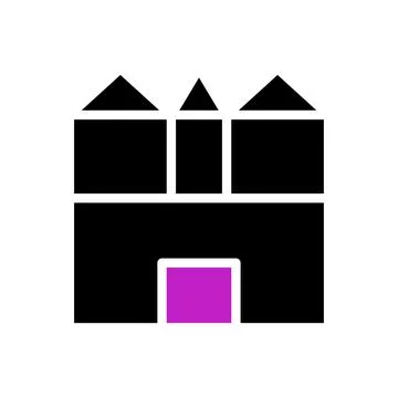 House icon solid purple black Stock Illustration