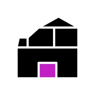 House icon solid purple black イラスト素材
