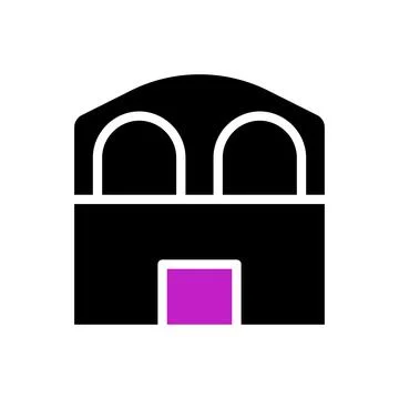 House icon solid purple black イラスト素材