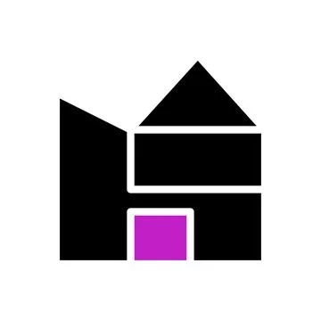 House icon solid purple black 스톡 일러스트