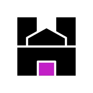 House icon solid purple black Stock Illustration