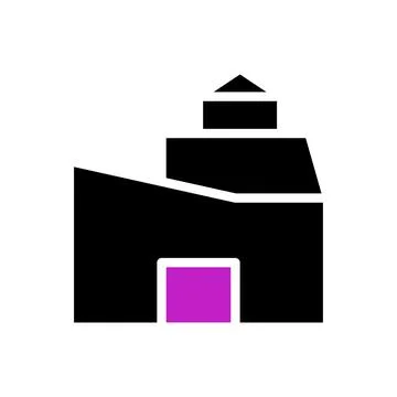 House icon solid purple black Stock Illustration