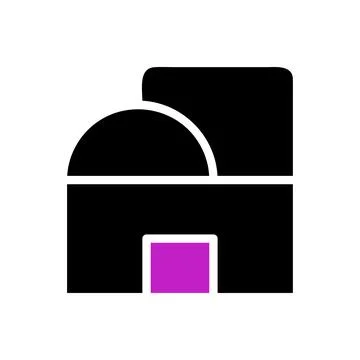 House icon solid purple black 스톡 일러스트