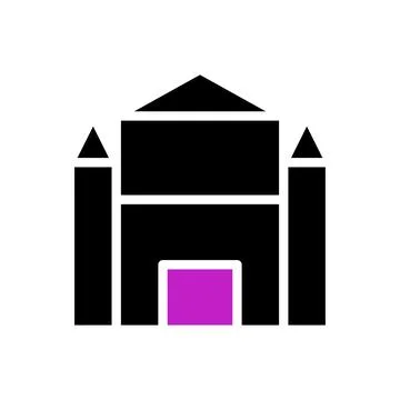 House icon solid purple black Stock Illustration