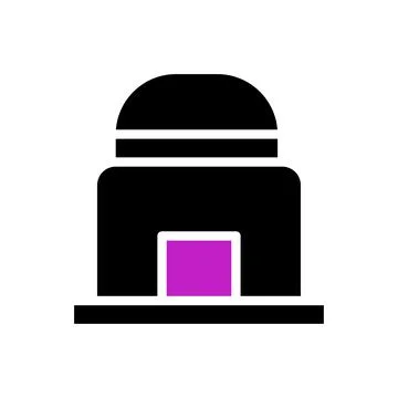 House icon solid purple black Stock Illustration