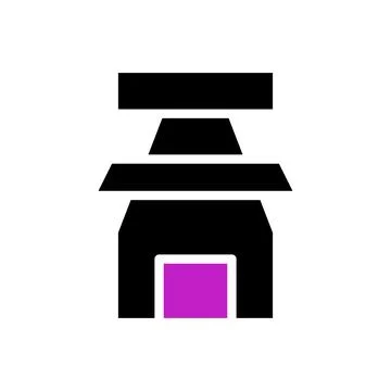 House icon solid purple black Stock Illustration