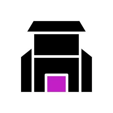 House icon solid purple black Stock Illustration