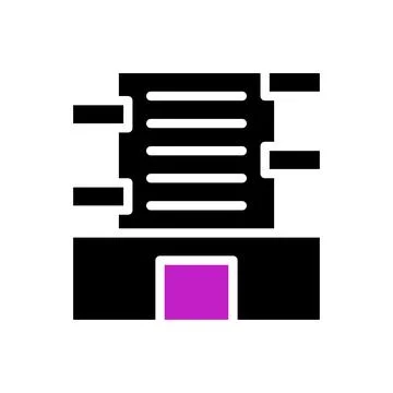 House icon solid purple black Stock Illustration
