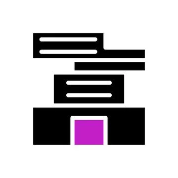 House icon solid purple black Stock Illustration