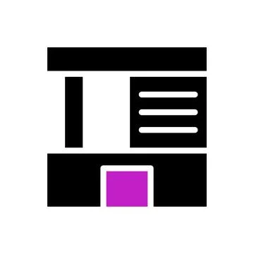 House icon solid purple black 스톡 일러스트