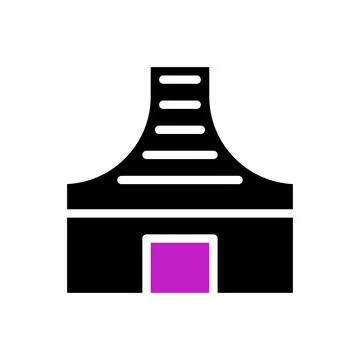 House icon solid purple black Stock Illustration