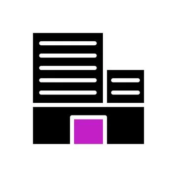 House icon solid purple black Stock Illustration