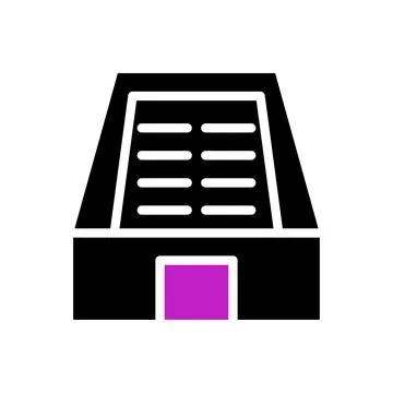 House icon solid purple black Stock Illustration