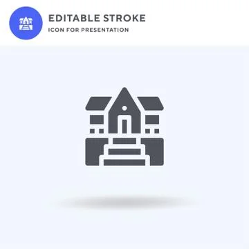 House icon vector, filled flat sign, solid pictogram isolated on white, logo Stock Illustration